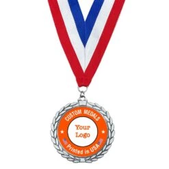 Custom Rush Printed Medals -Lakanto Food Store Antique Silver 2