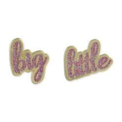 Custom Glitter Pins -Lakanto Food Store BigLittle1SetPink1Gold