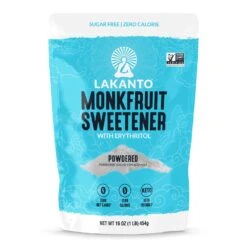 Powdered Monkfruit And Erythritol Sweetener - Powdered Sugar Replacement