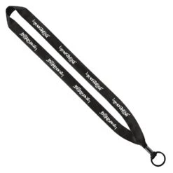 Polyester Printed Lanyards -Lakanto Food Store LP34M BK