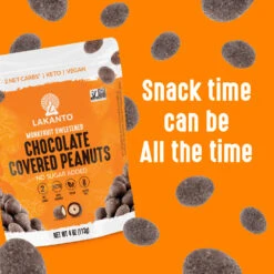 Chocolate Covered Peanuts -Lakanto Food Store Lakanto Amazone ImageStack ChocolateCoveredPeanuts 06