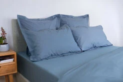 Mello Taie D'oreiller X2 Percale De Coton -Lakanto Food Store Linge de lit Percaledecoton Bleu