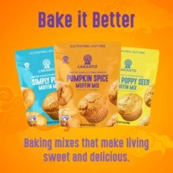 Gluten Free Pumpkin Spice Muffin Mix -Lakanto Food Store RP 403 pumpkin muffin ImageStack original fnl Evergreen1